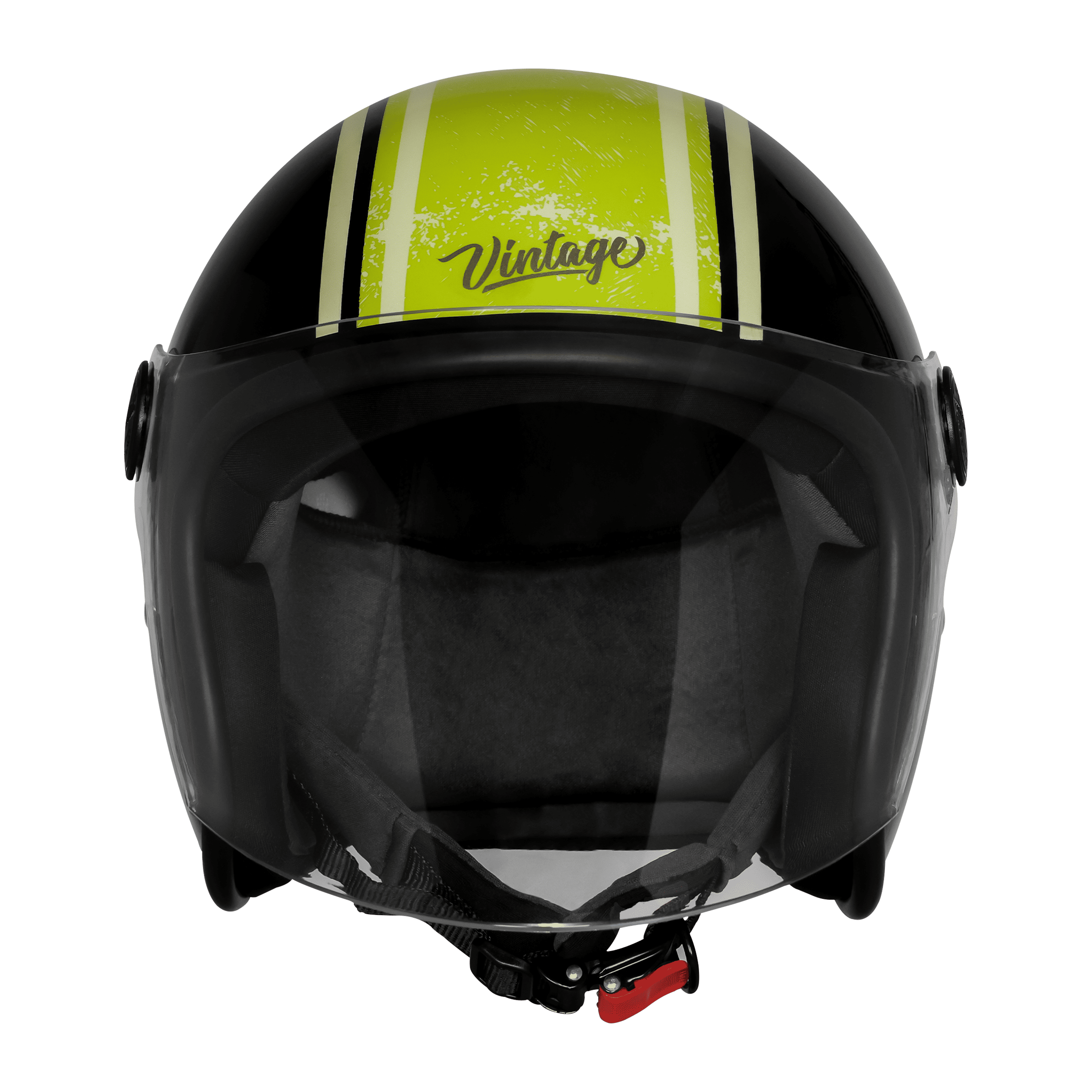 SBH-56 VINTAGE RACERS MAT BLACK WITH LIGHT GREEN